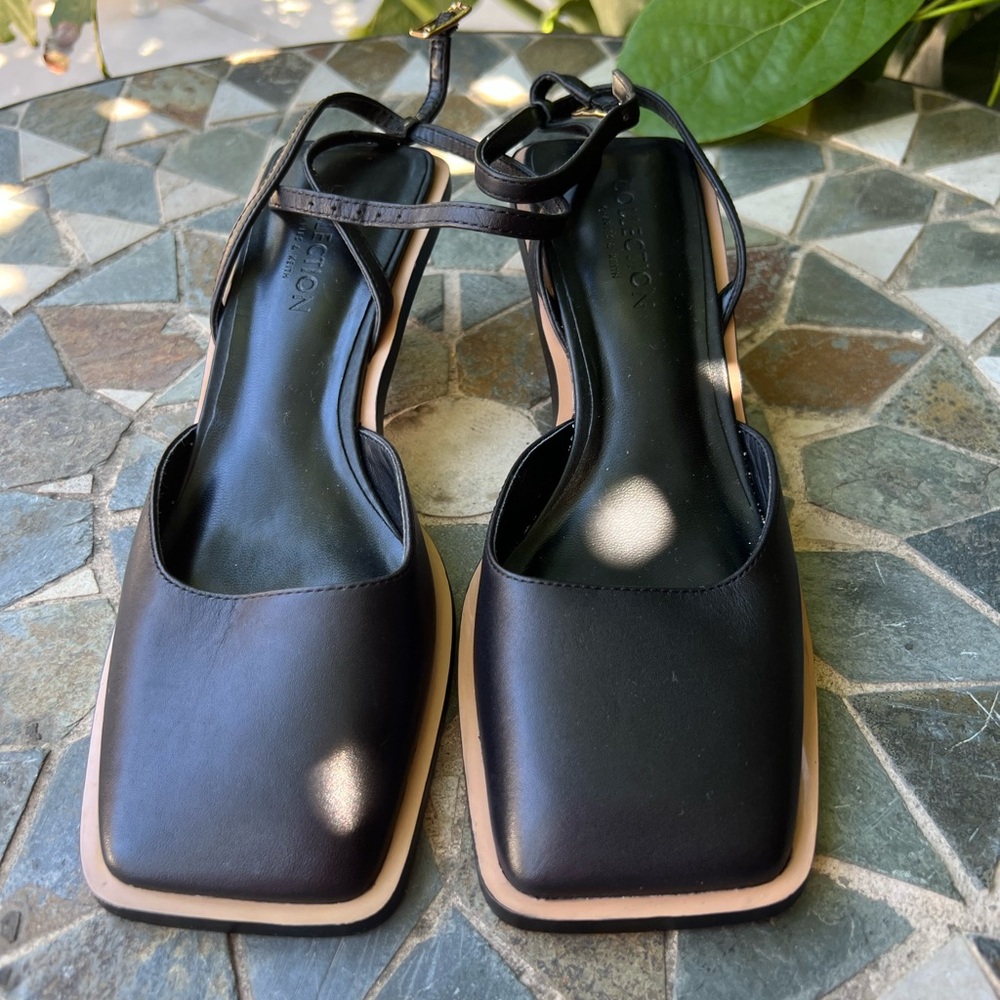 Charles & Keith 36 Elegant Black Women's kitten heels